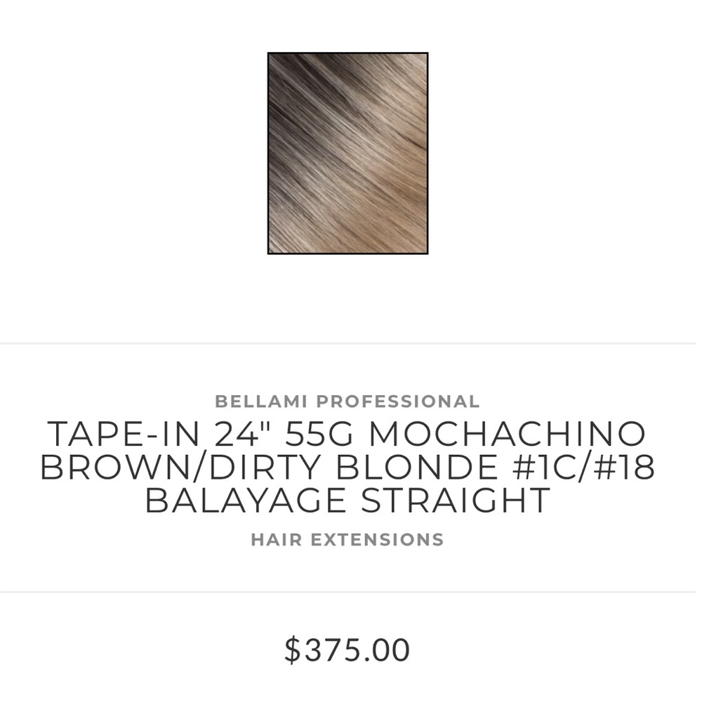 Bellami professional 24” tape in hair extensions
